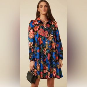 NWT! Retro Floral Dress ❤️💙🩷 Women’s Large 🧡 Hayden Los Angeles